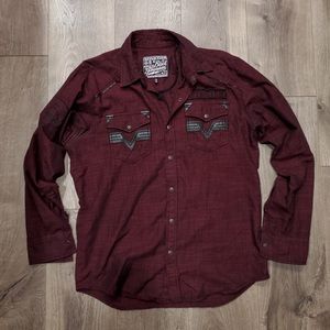 Men’s Affliction Red Long Sleeve Size M